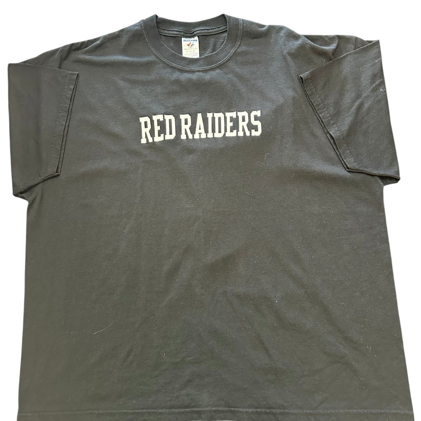 BLACK WHITE RED RAIDERS T-SHIRT 84 2X