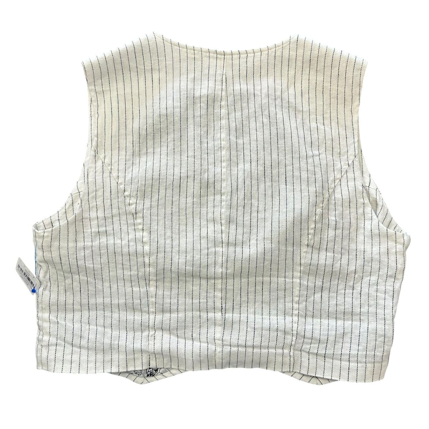 SUNDANCE WHITE PINSTRIPED CROPPED TOP 200 LARGE
