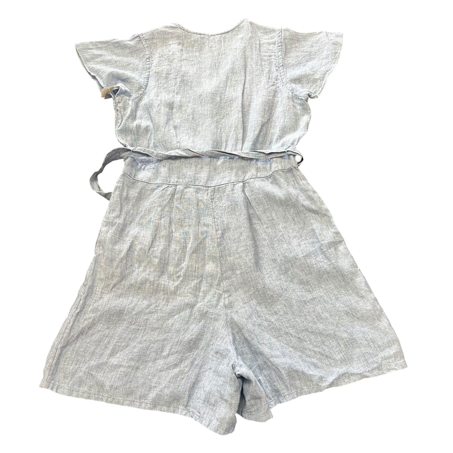 LANDS' END LIGHT BLUE BUTTONED ROMPER 100 SZ 14