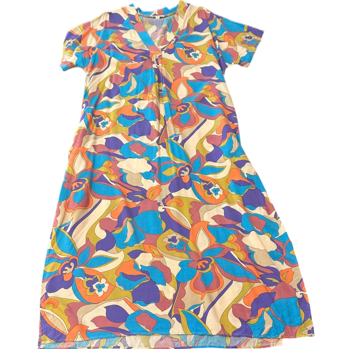 EASEL MULTICOLOR MAXI DRESS MUMU NWOT 100 MEDIUM