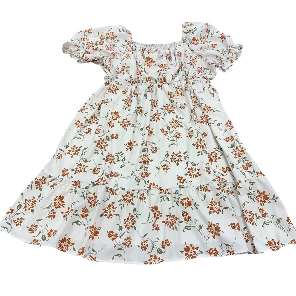 SHEIN CURVE BEIGE BROWN FLORAL DRESS 229 4XL