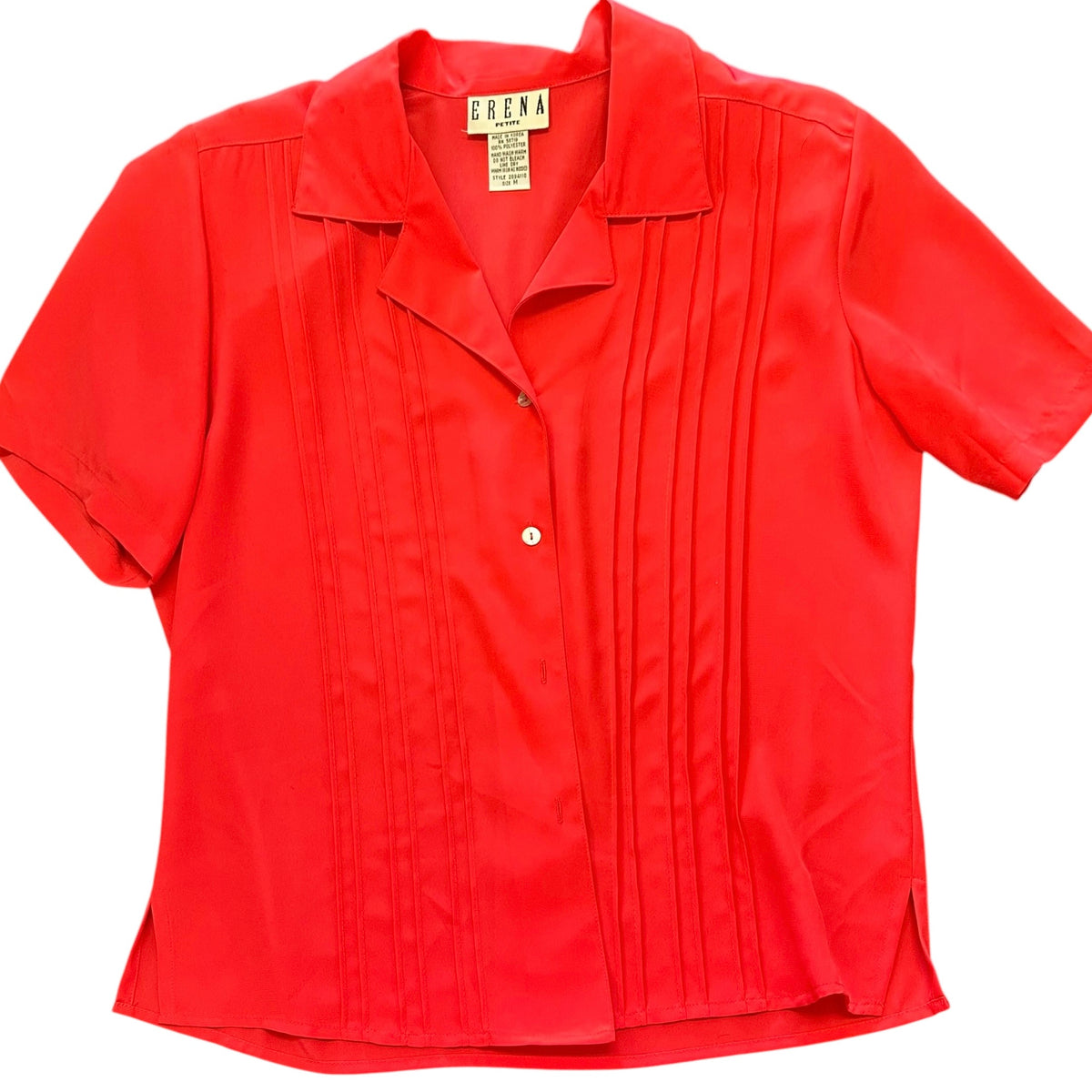 ERENA CORAL BUTTON UP BLOUSE Y2K 100 LARGE