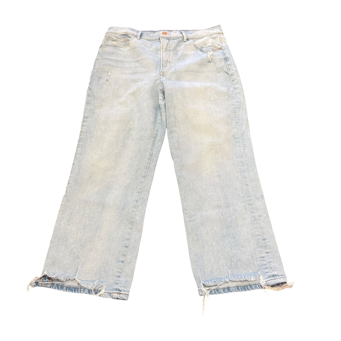 EXPRESS STRAIGHT SUPER HIGH RISE WAISTED WIDE LEG JEANS 100 SZ 14