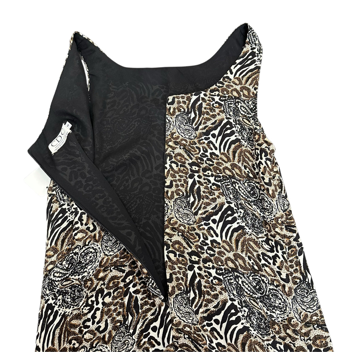 VINTAGE ANIMAL PRINT SLIP DRESS Y2K 289 SMALL ????