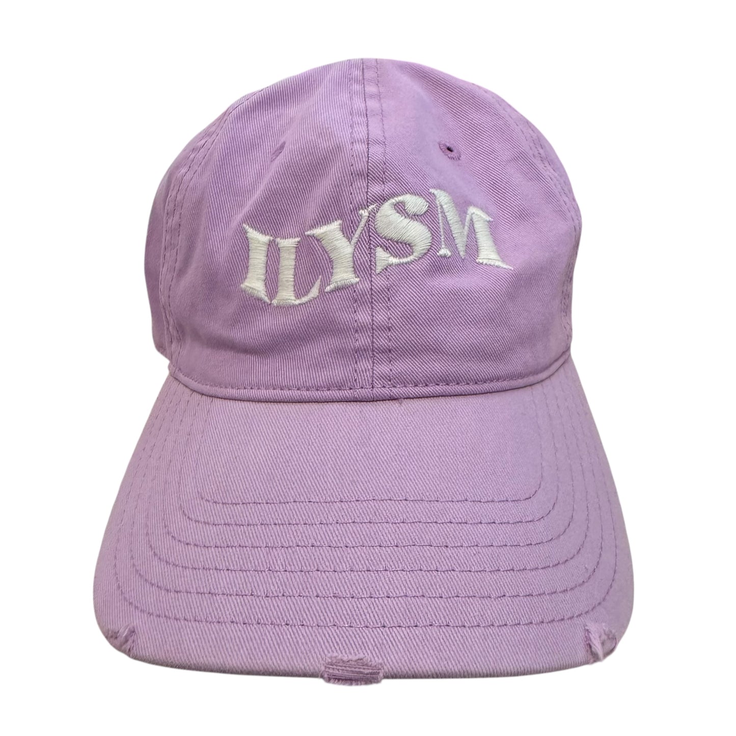ILYSM PURPLE DISTRESSED CAP AERIE 100