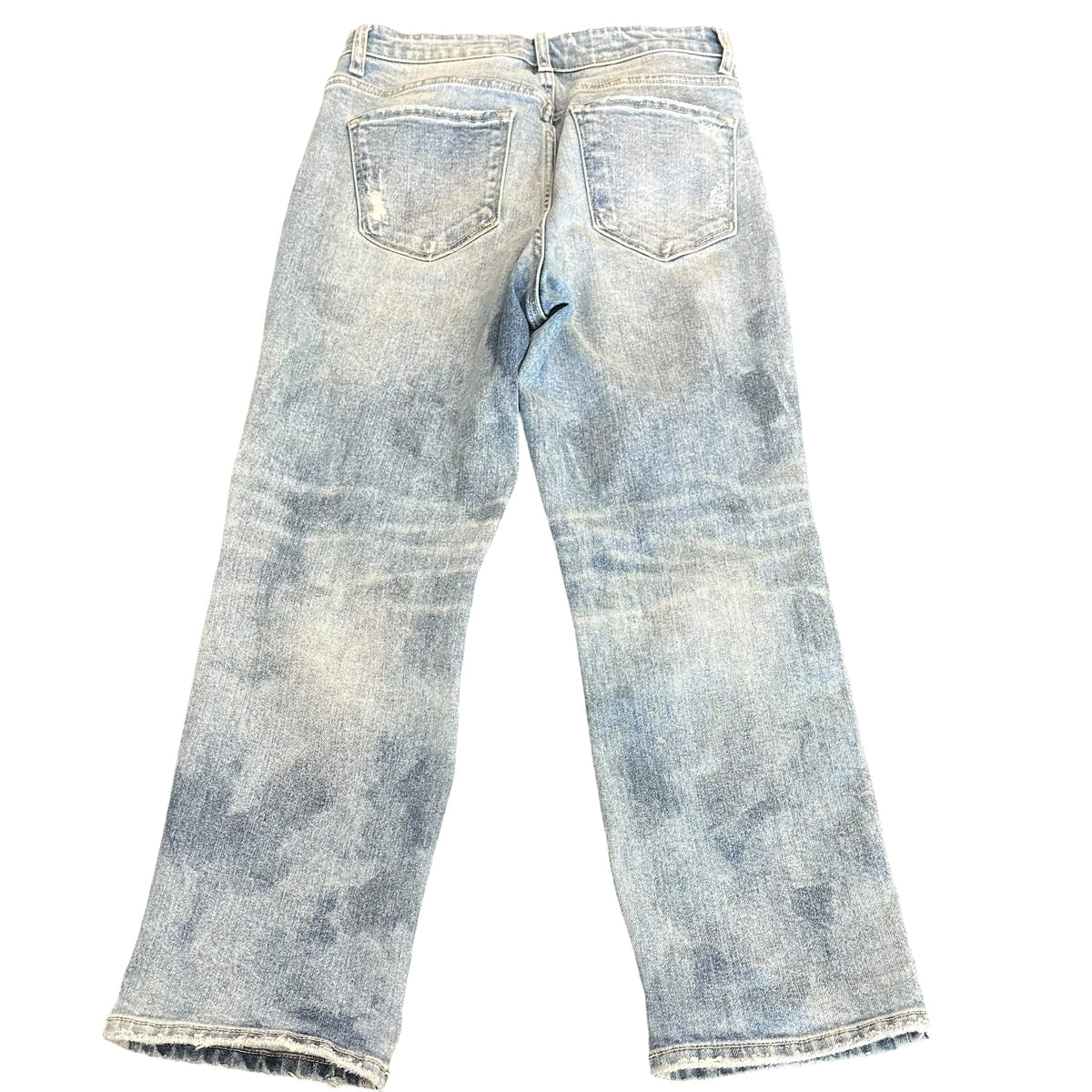 FLYING MONKEY HIGH RISE STRAIGHT LEG JEANS DISTRESSED BLUE 254 SZ 27
