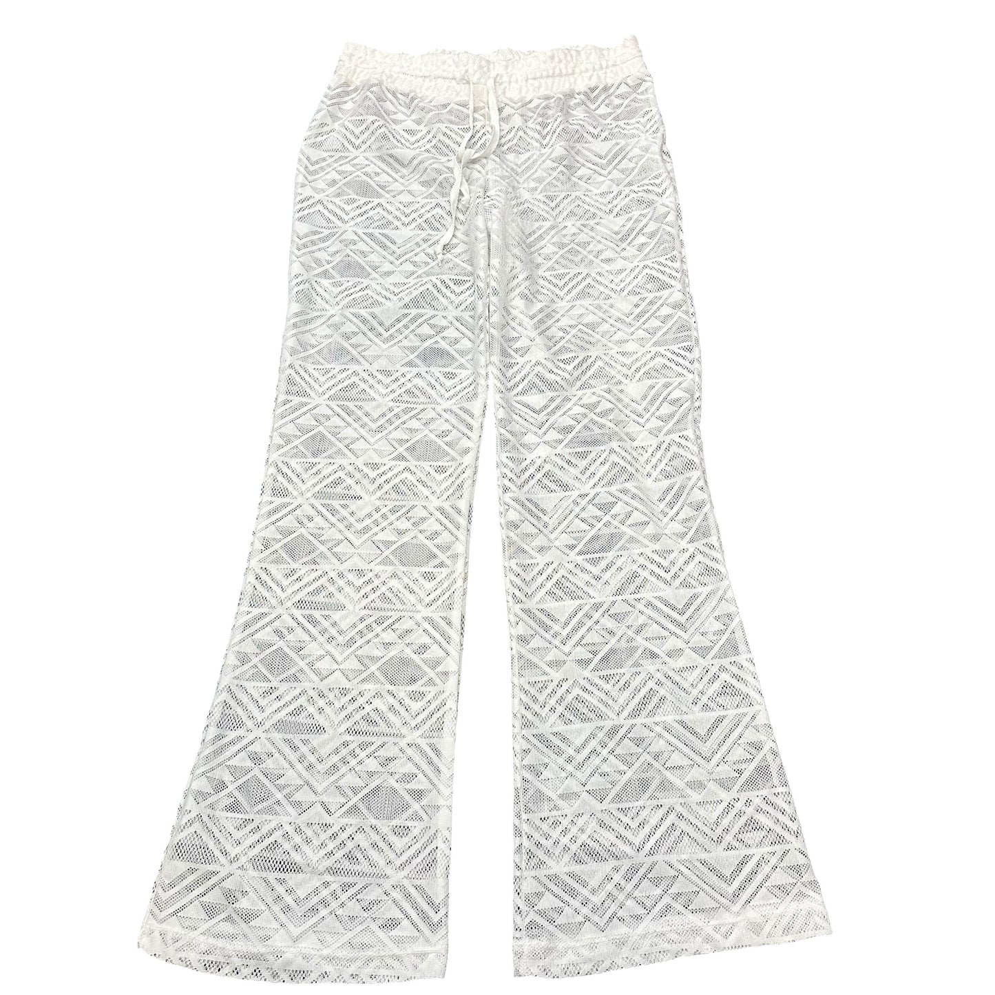 CATALINA WHITE SWIMSUIT COVERUP WIDE LEG PANTS 276 LARGE