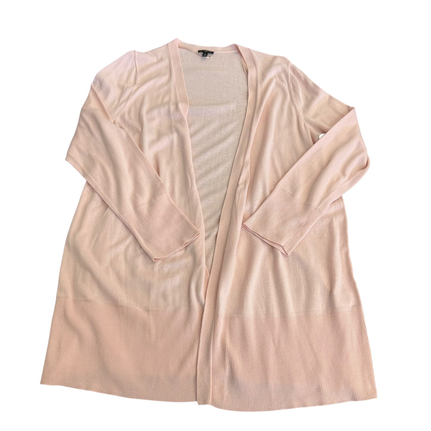 TALBOTS PASTEL PINK OPEN CARDIGAN 257 1X