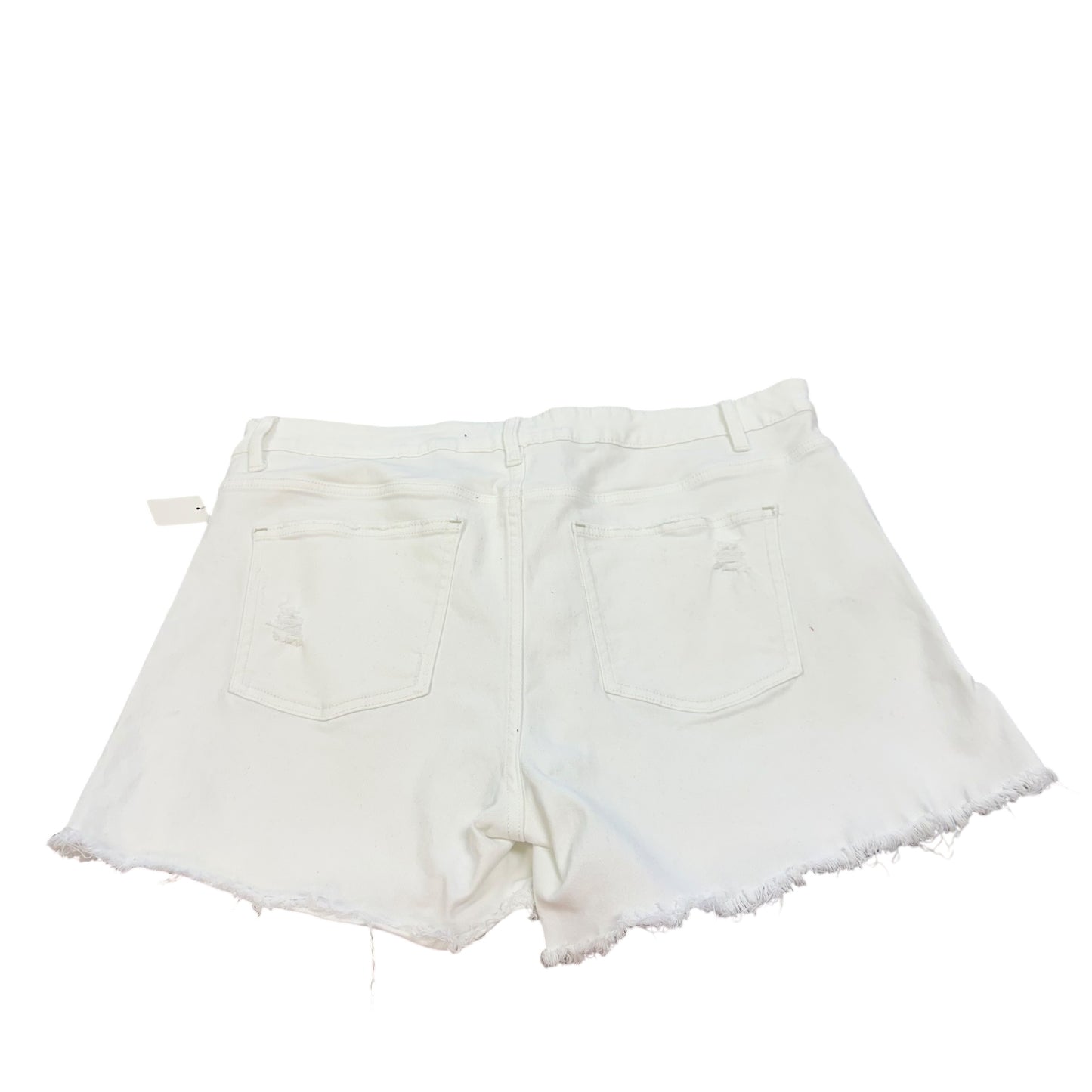 TERRA & SKY WHITE DENIM SHORTS 100 Sz 18W