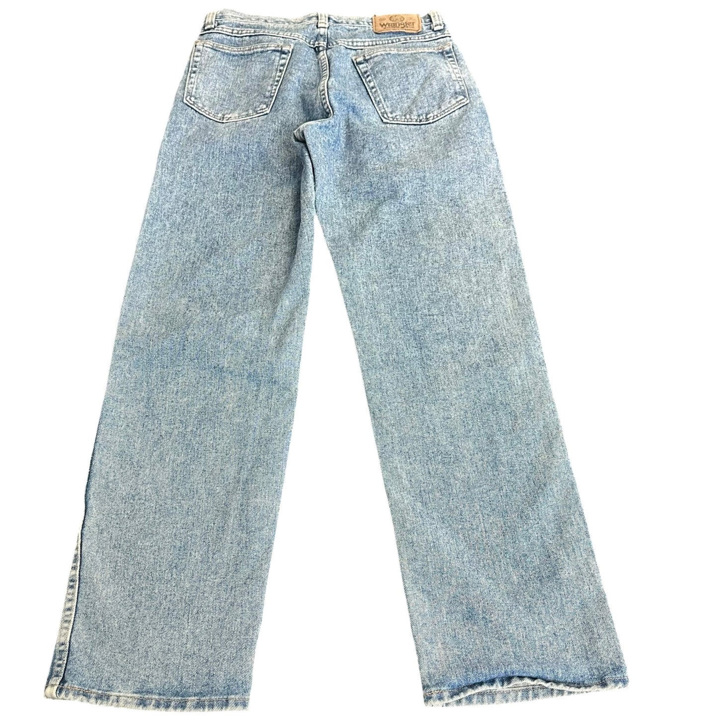 WRANGLER STRAIGHT LEG HIGH WAISTED DENIM BLUE JEANS 219 SZ 8