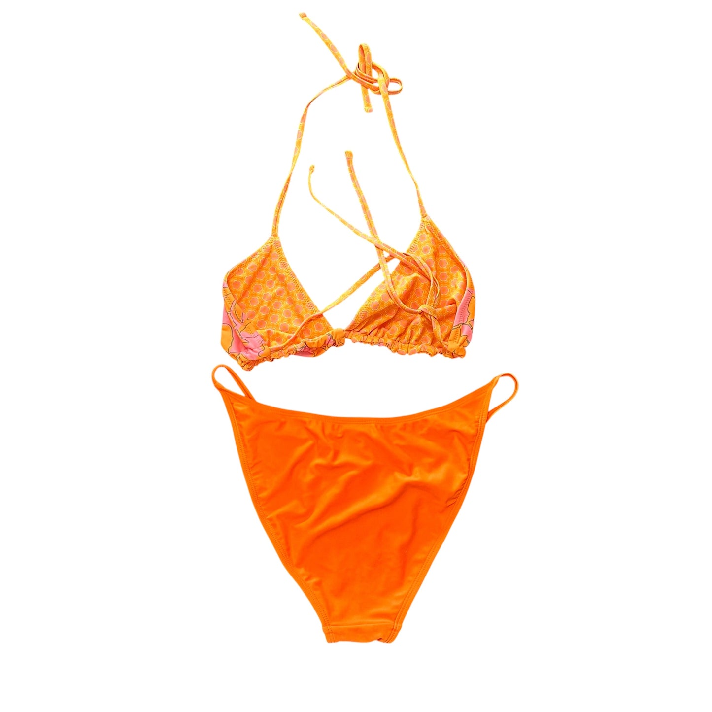 WILD FABLE BIKINI PINK ORANGE 158 MEDIUM