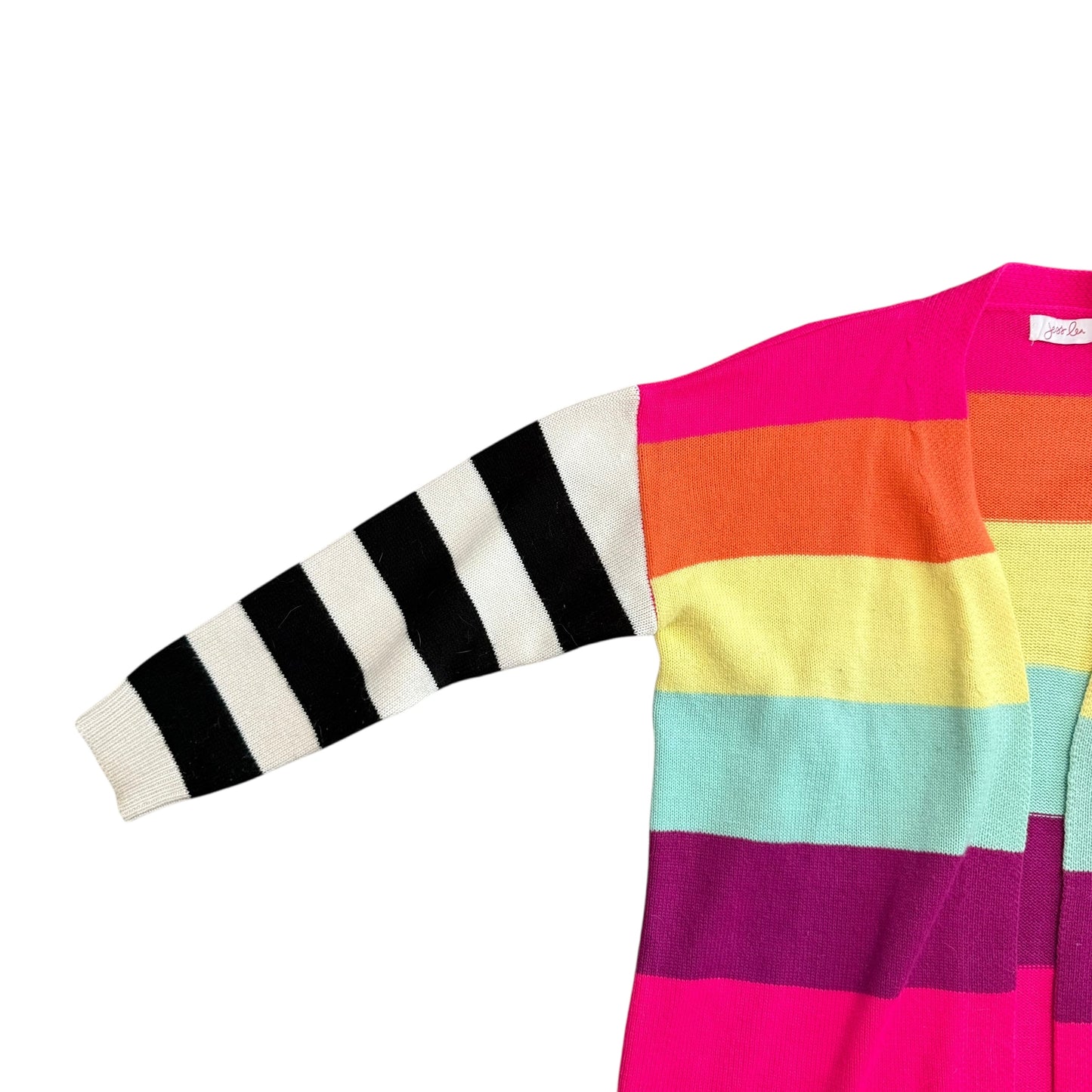JESS LEA RAINBOW STRIPED OPEN CARDIGAN 100 LARGE