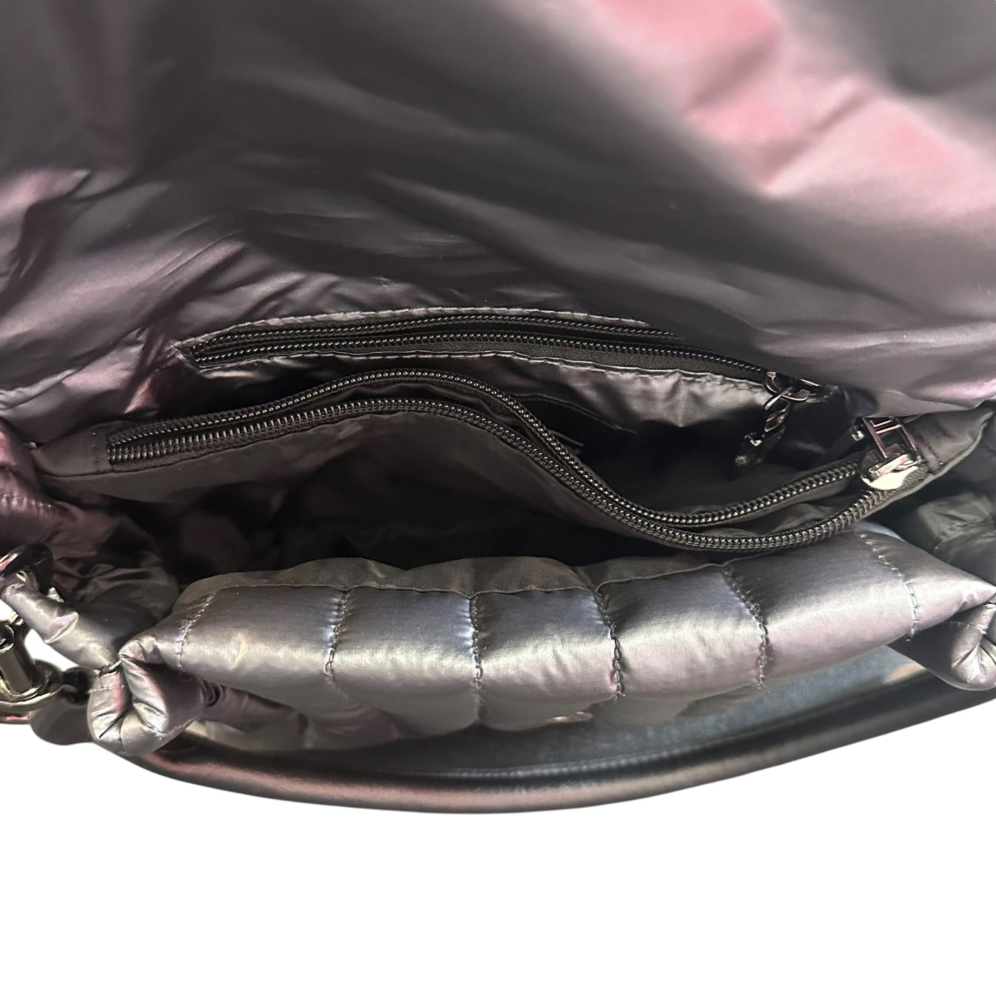 THINK ROLYN GRAY PUFFER HANDBAG 123 OS