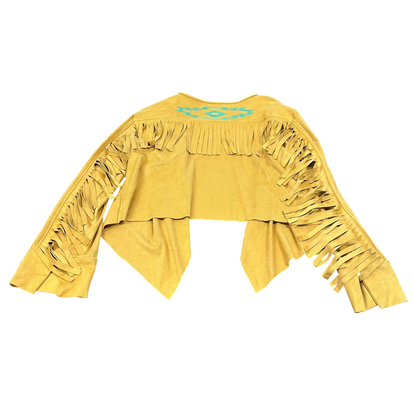 CRAZY TRAIN YELLOW FAUX SUEDE JACKET 124 XL