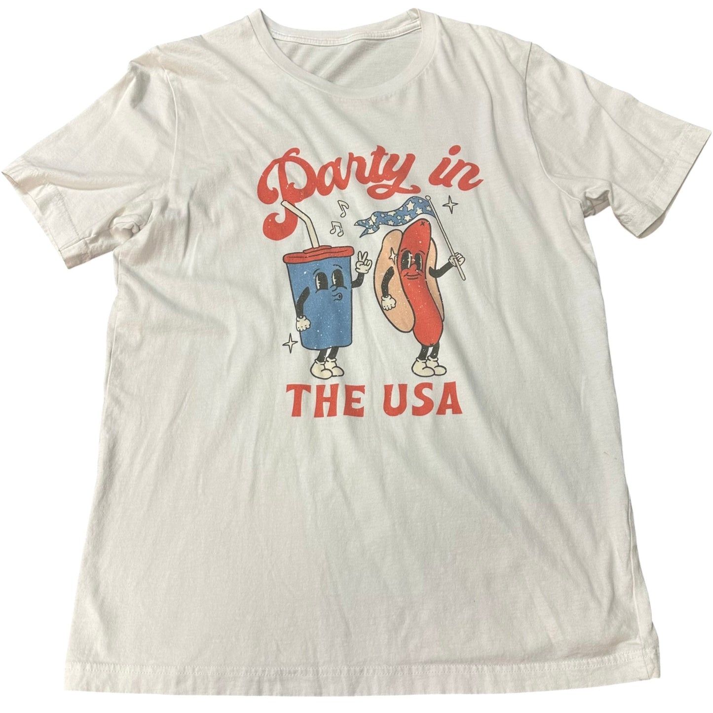 PARTY IN THE USA 4TH OF JULY TSHIRT 100 MEDIUM