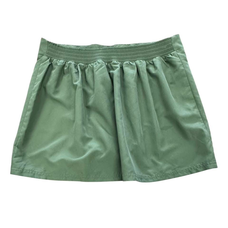 KONA SOL GREEN SWIM SKIRT 100 LARGE