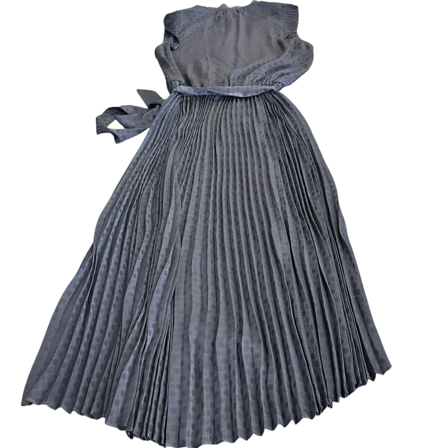 CURRENT AIR NAVY POLKA DOT SATIN DRESS NWT 249 MEDIUM