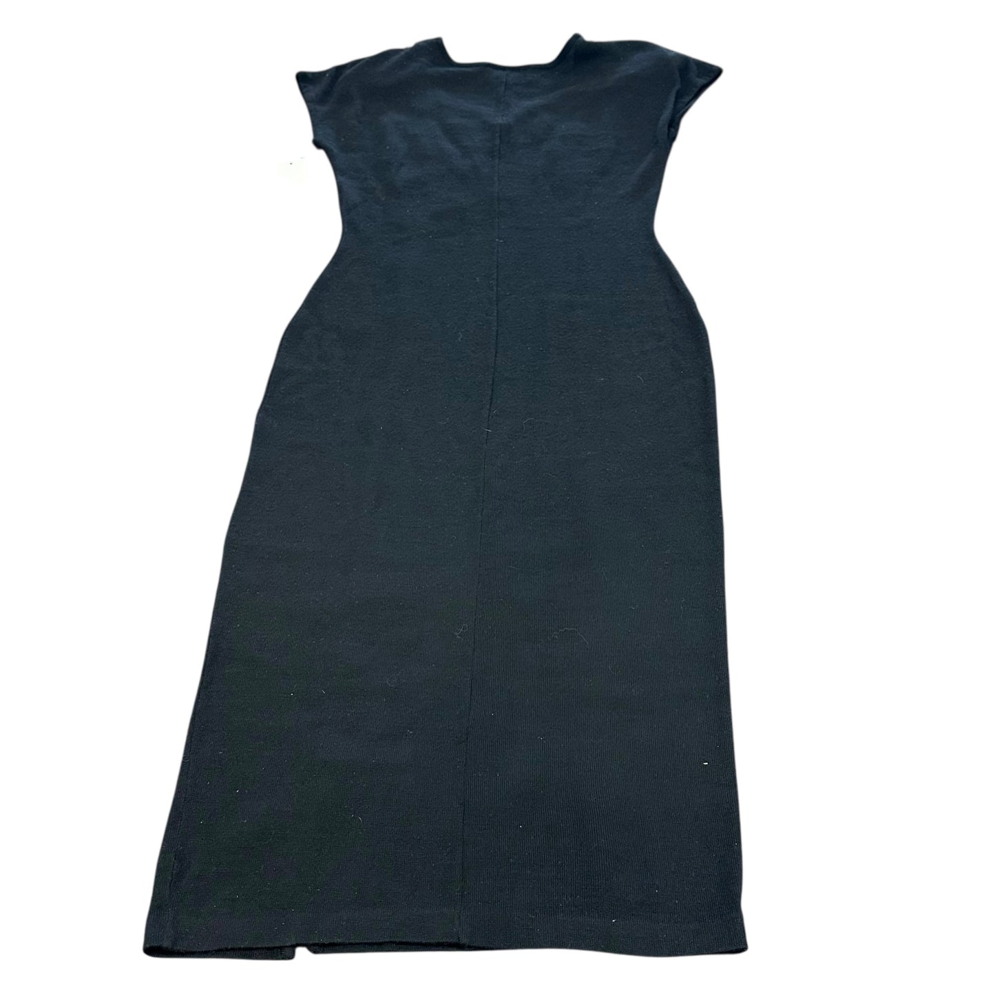 CAROL LITTLE BLACK WOOL BLEND VINTAGE DRESS 184 MEDIUM