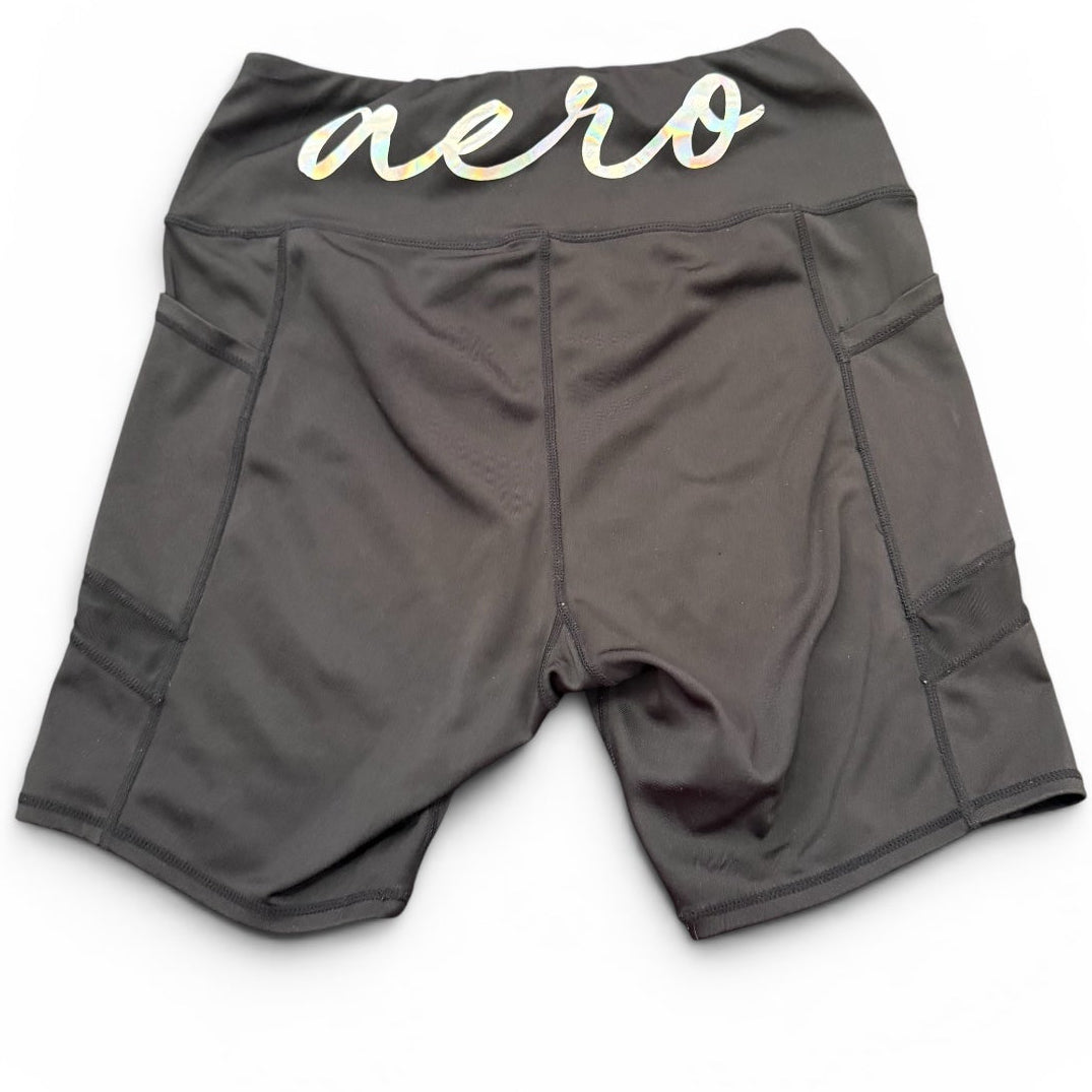 AERO BLACK BIKER SHORTS W POCKETS 64 LARGE
