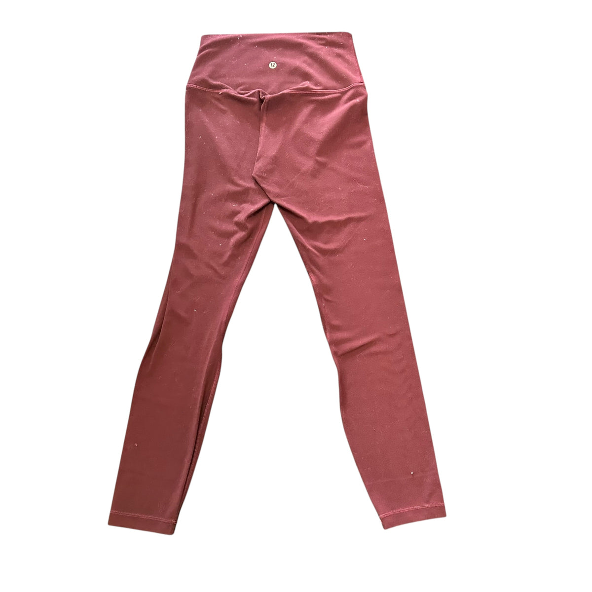 LULULEMON DARK MAROON ATHLETIC LEGGINGS 100 SZ 4 MINOR WEAR