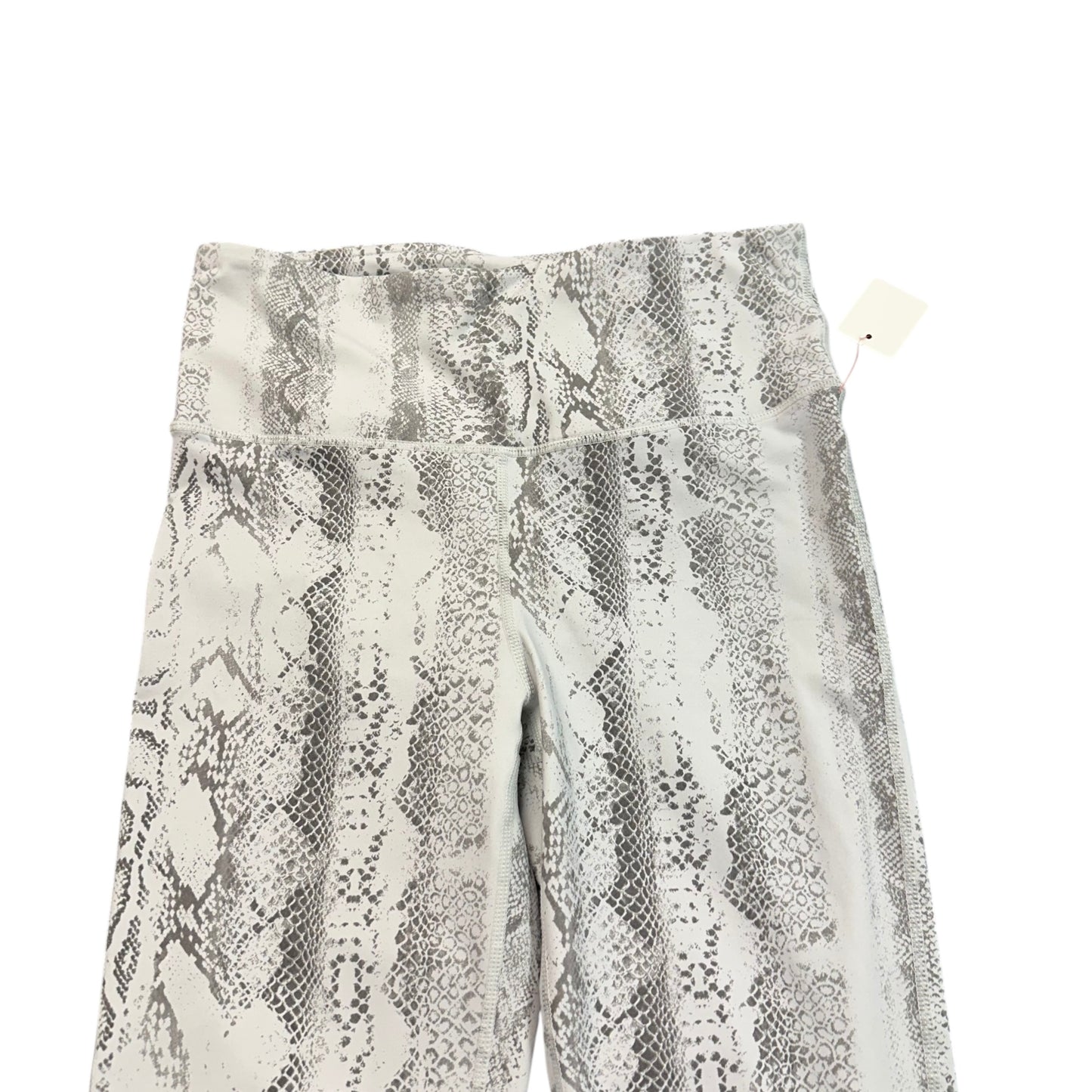 MONO B WHITE GRAY SNAKESKIN ATHLETIC SET BRA LEGGINGS 27 MEDIUM