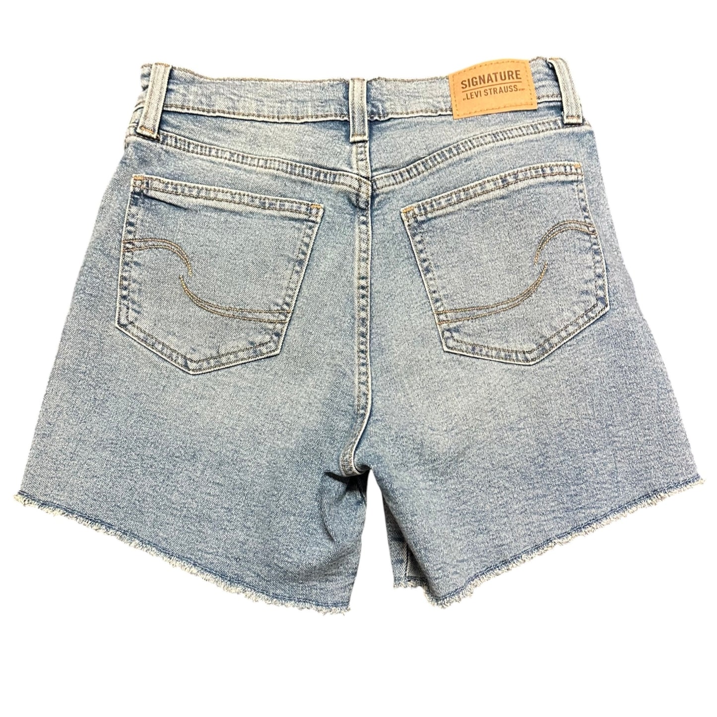 LEVI STRAUSS HIGH RISE BLUE DENIM JEAN SHORTS 264 SZ 0