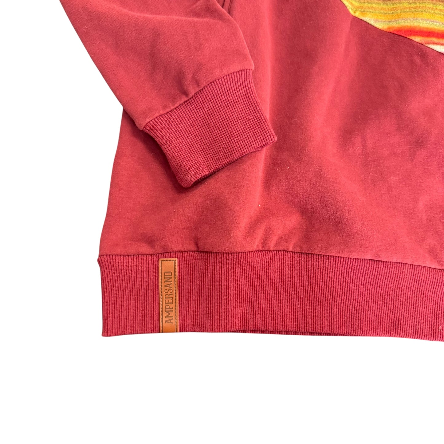 AMPERSAND AVENUE BEIGE COLORFUL HOODIE 100 NWT MEDIUM