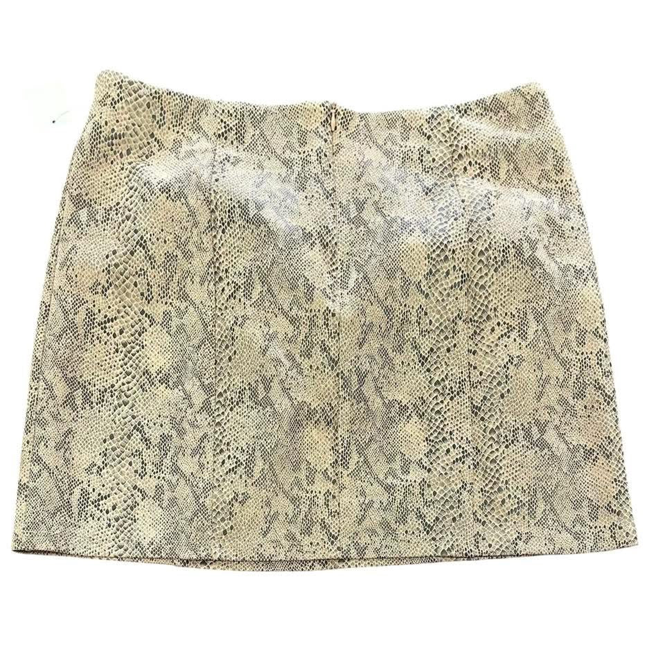 EE SOME SNAKESKIN TAN SKIRT 143 NWT LARGE