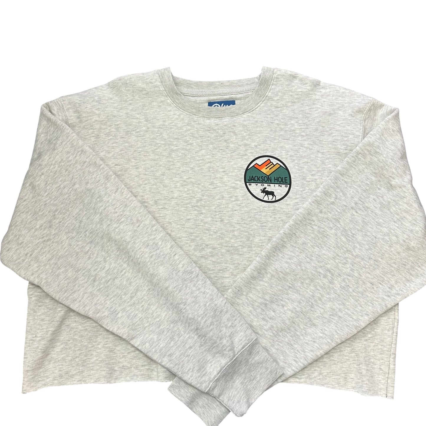 BLUE 84 GRAY CROPPED SWEATSHIRT JACKSON HOLE 100 XL