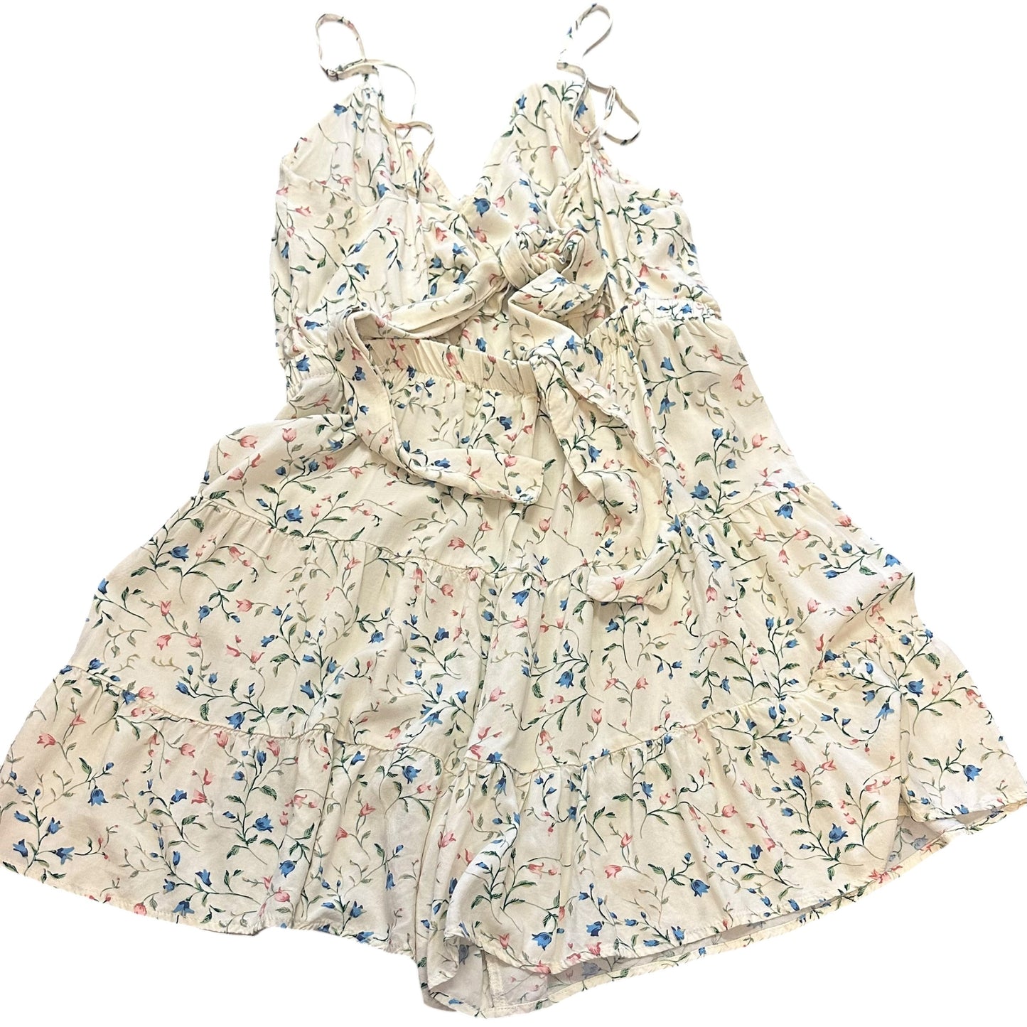 CI SONO BEIGE FLORAL DRESS TIE BACK 158 MEDIUM