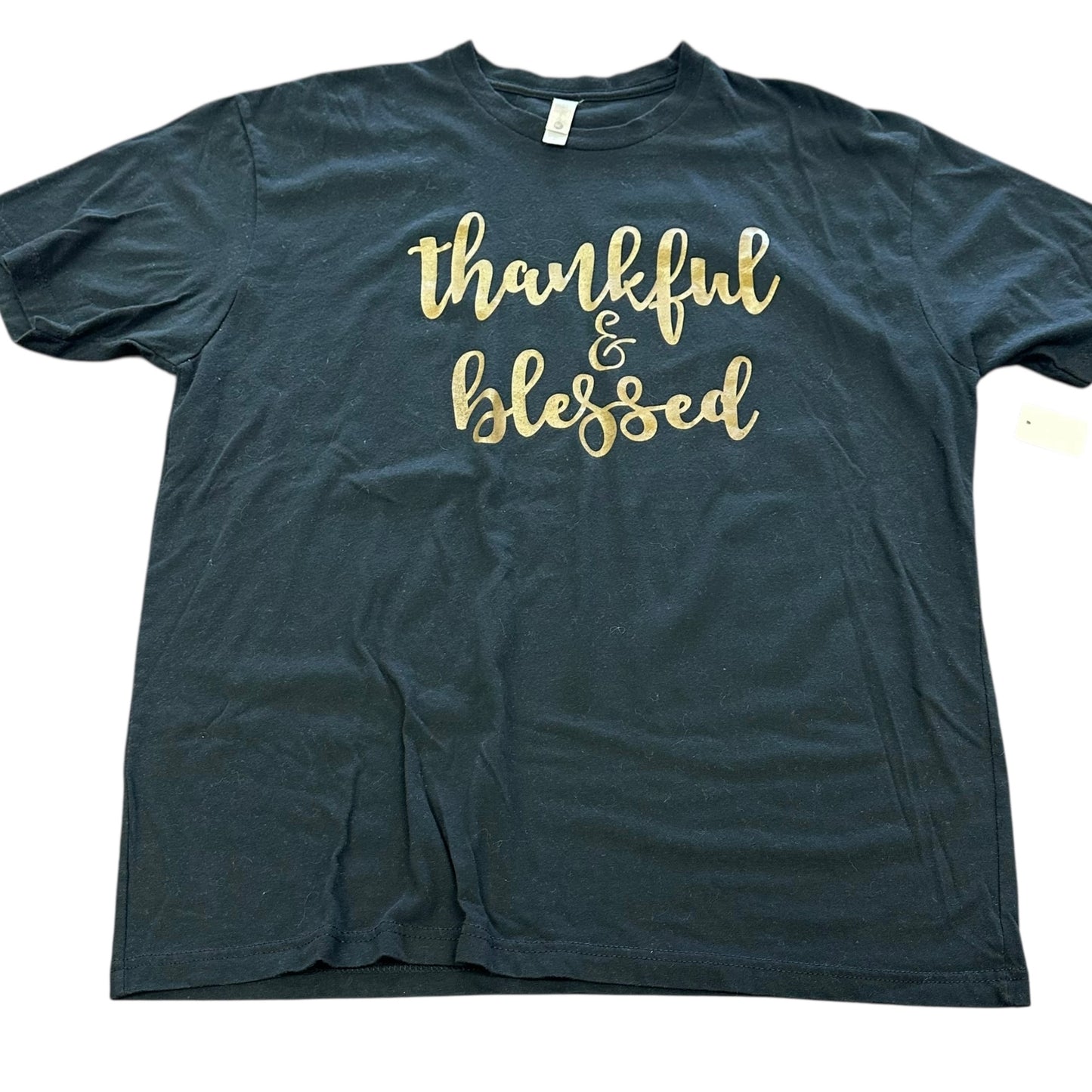 THANKFUL & BLESSED BLACK T-SHIRT 234 LARGE