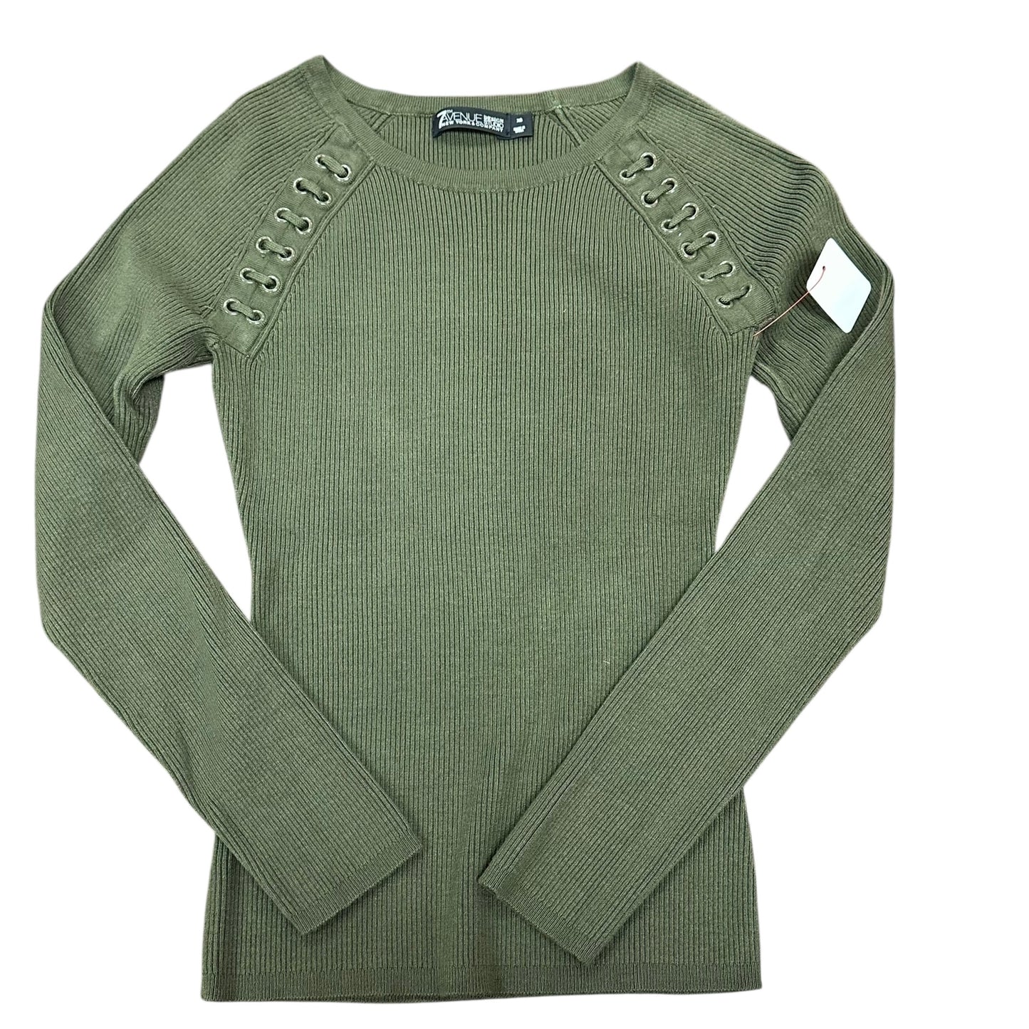 7th & AVENUE NEW YORK & CO RIBBED GREEN SWEATER 225 XS