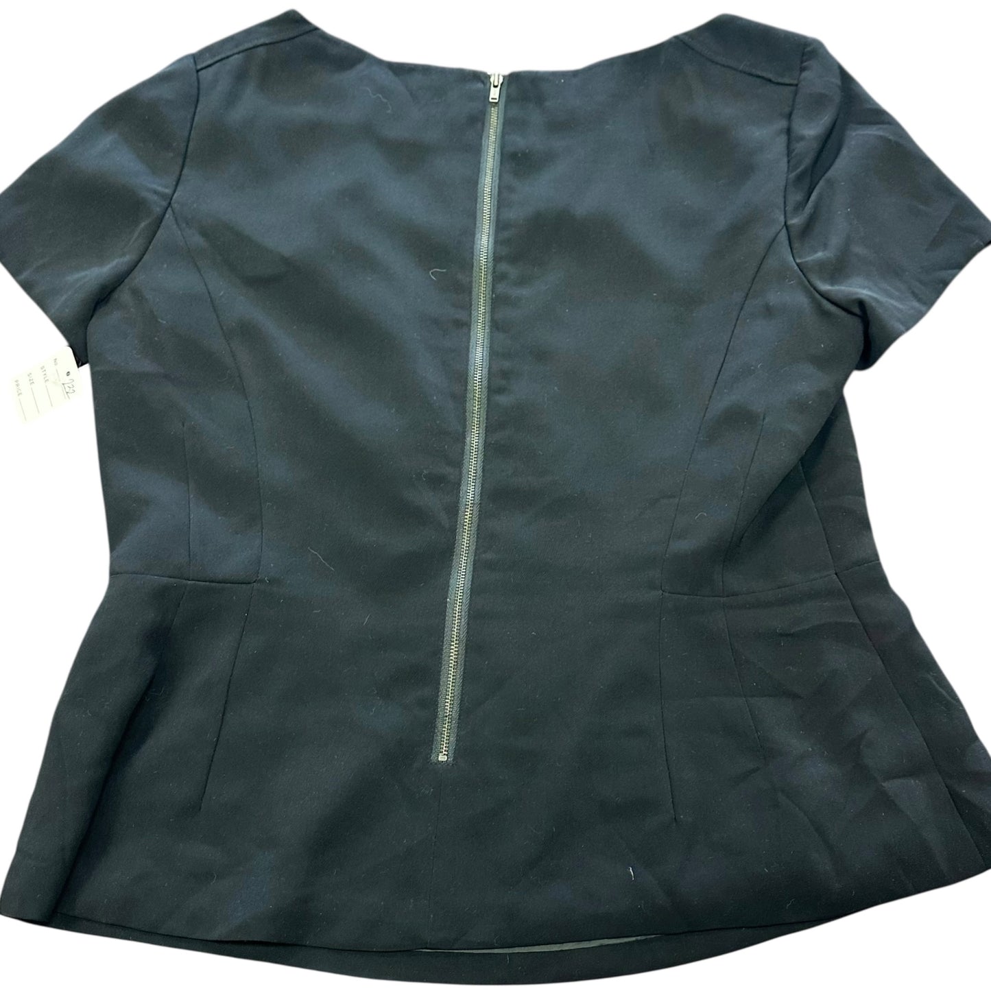 HALOGEN BLACK PEPLUM BLOUSE 232 LARGE