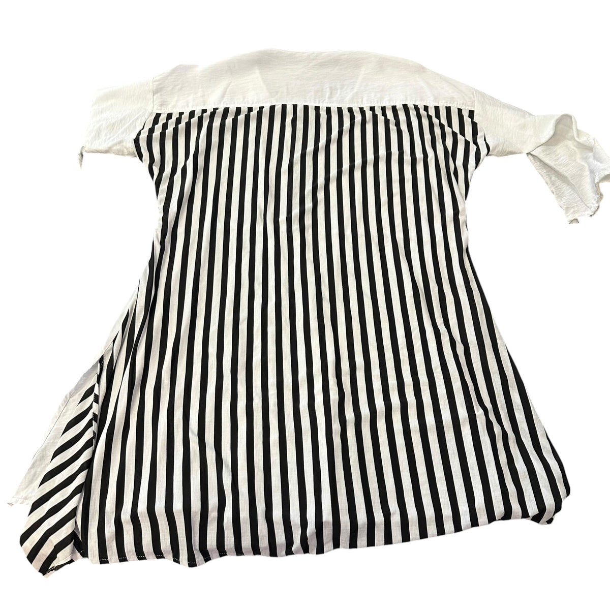 IC BLACK WHITE STRIPED TUNIC TOP 276 SMALL