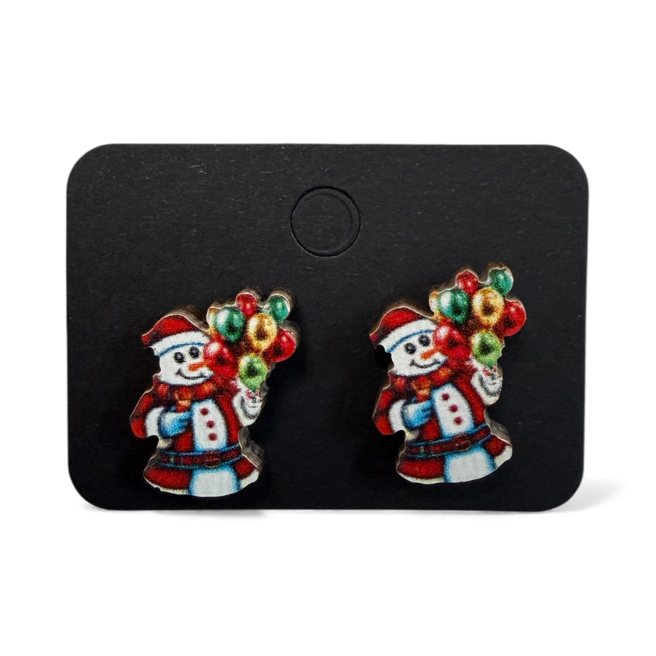 SNOWMAN BALLOONS CHRISTMAS EARRINGS 100