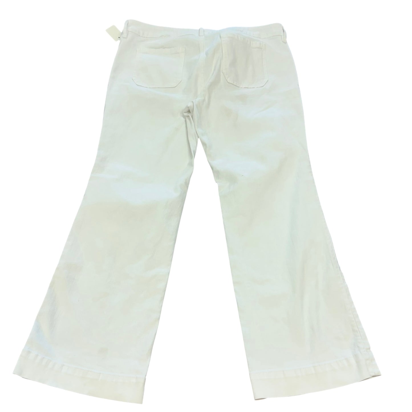 LOFT MID RISE WHITE WIDE LEG JEANS 8 Sz 14