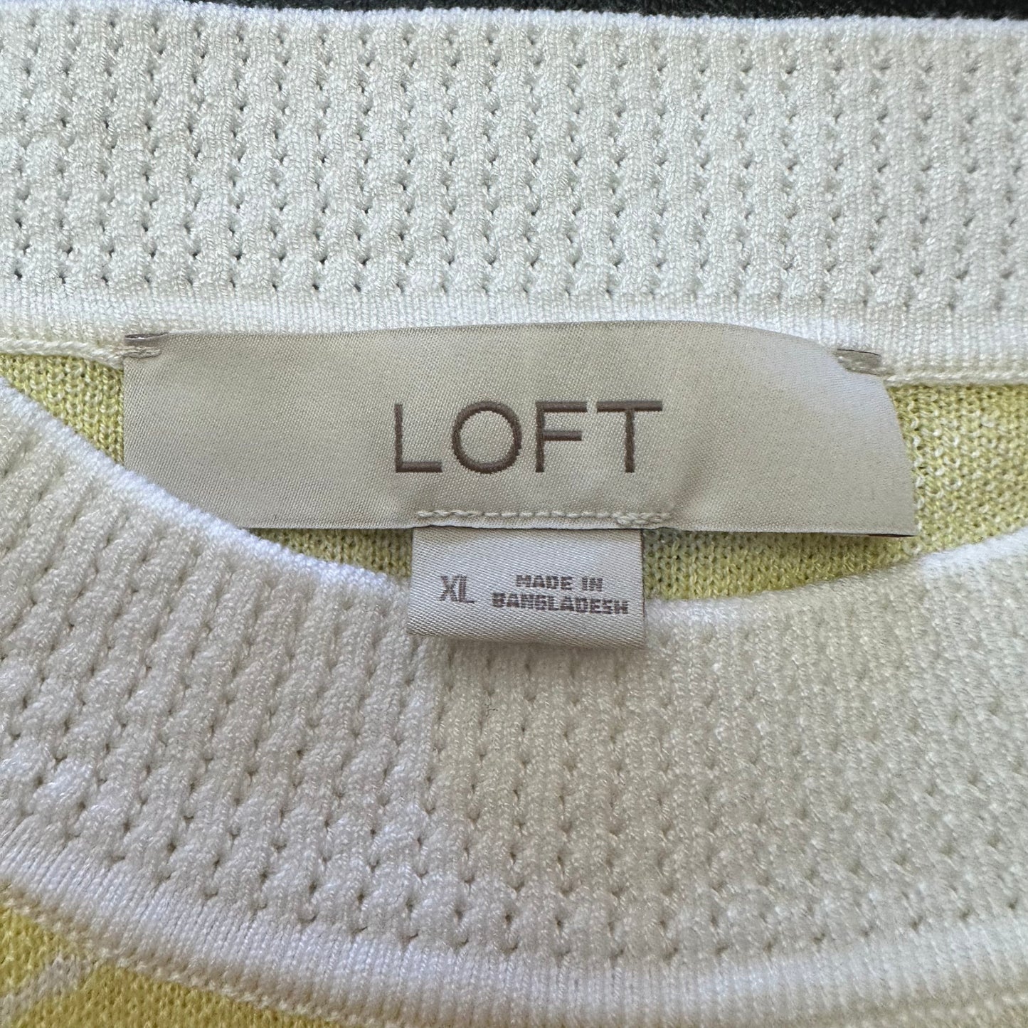 LOFT YELLOW BEIGE SPRING SWEATER 8 XL