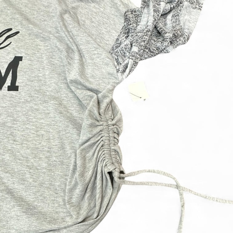 CATO GRAY PLAID FOOTBALL MOM SWEATER 196 SZ 26/28W