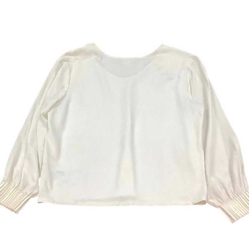 CHICOS BEIGE BLOUSE 11 LARGE