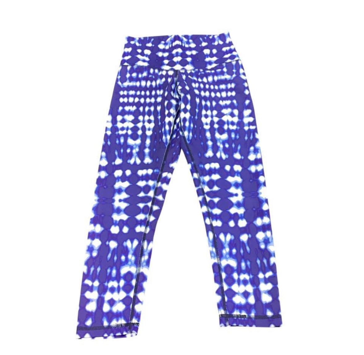DYI BLUE WHITE TIE DYE LEGGINGS 3 SMALL