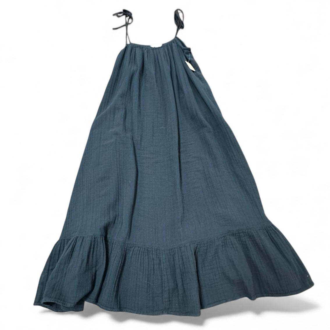 TIME & TRU NAVY MAXI DRESS RUFFLE HEM 100 XL