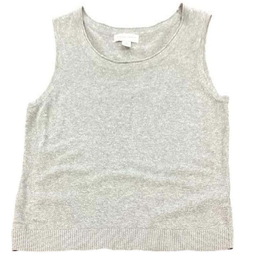 CHRISTOPHER BANKS GRAY KNIT SLEEVELESS SWEATER NWT MEDIUM
