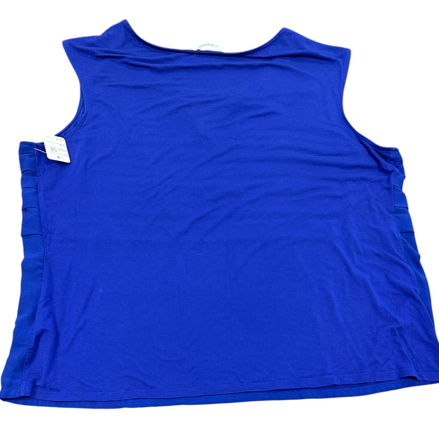 CALVIN KLEIN BLUE SLEEVELESS BLOUSE 54 2X
