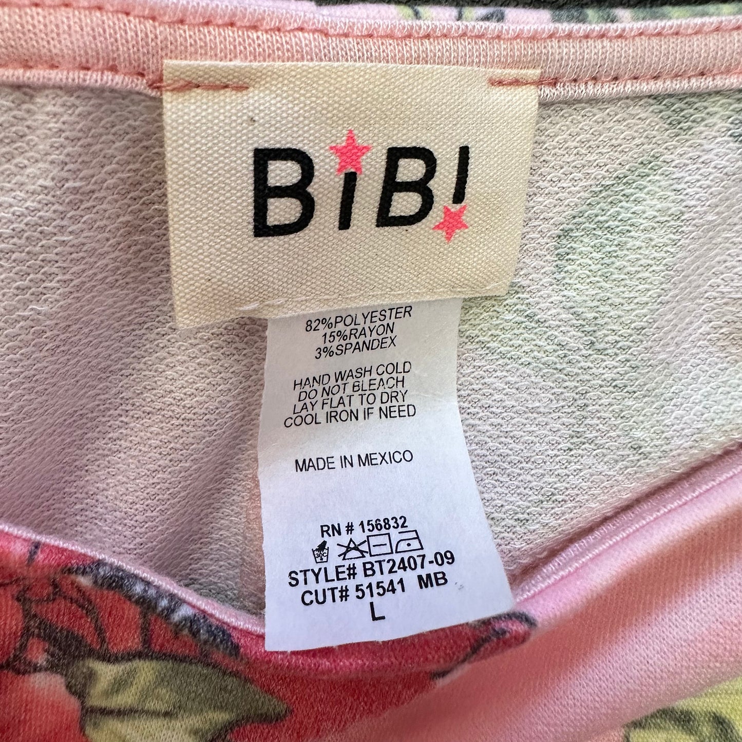 BIBI PINK FLORAL BLOUSE 244 LARGE