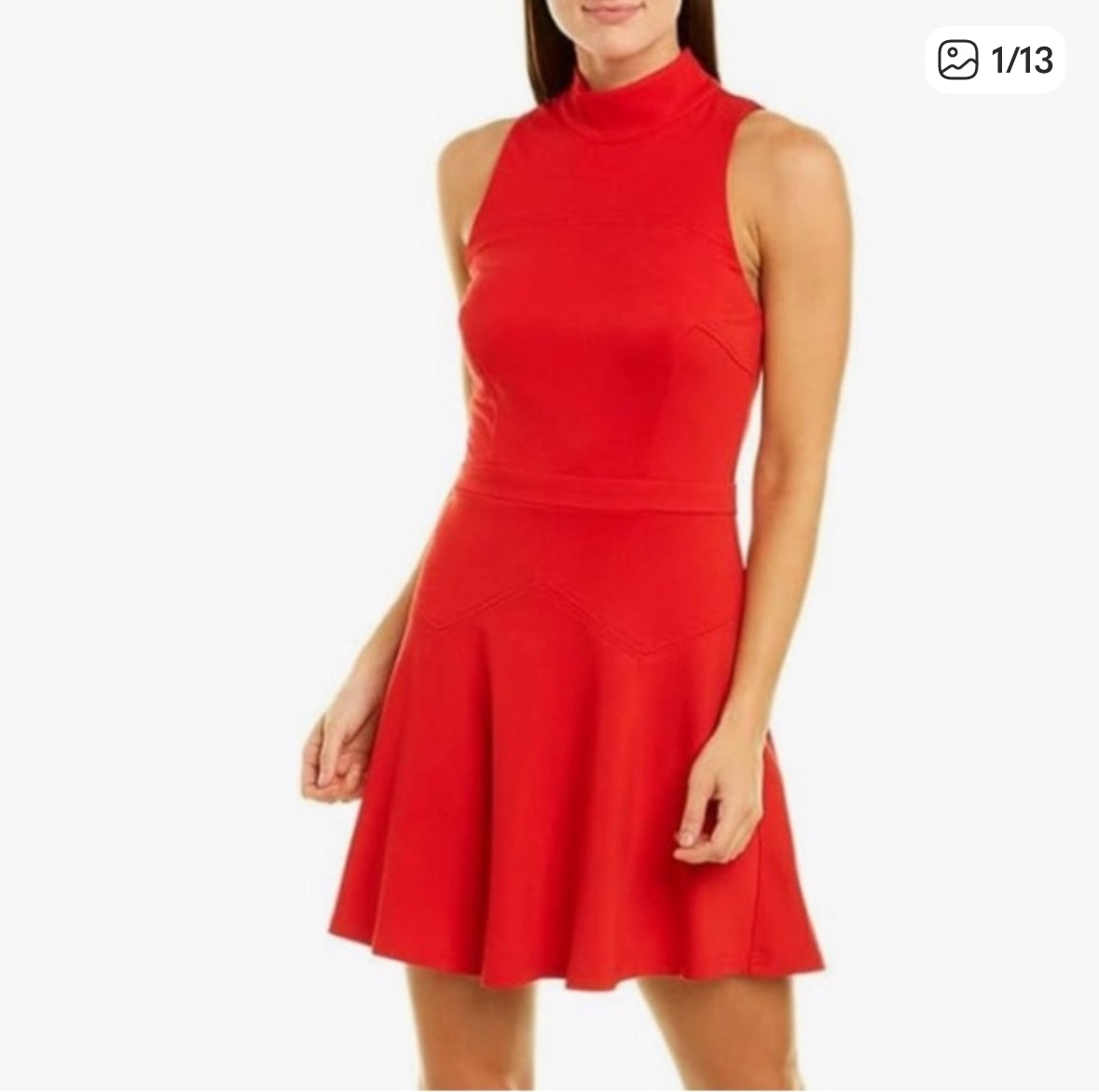 ALI & JAY RED FIT FLARE DRESS 100 NWT $128 SMALL