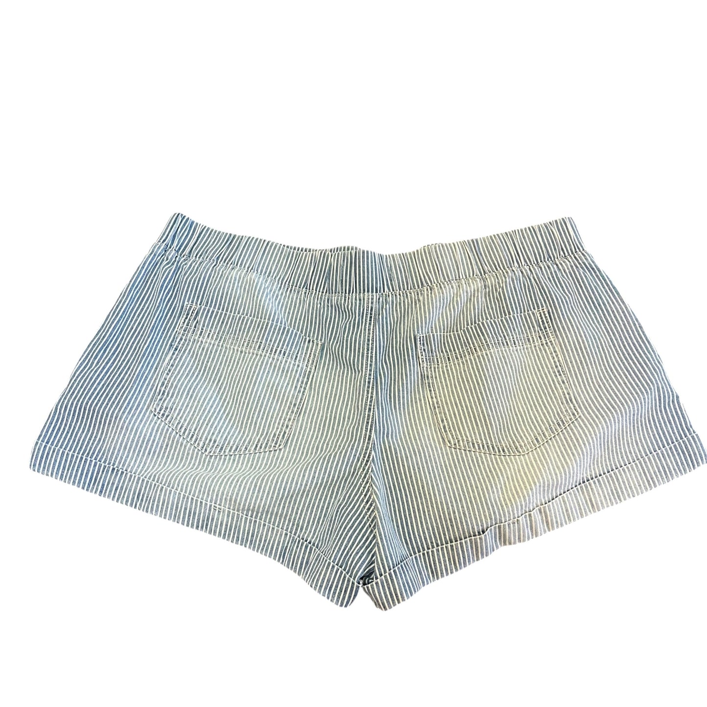 REWASH BLUE WHITE STRIPED PULL ON DENIM SHORTS 96 XL
