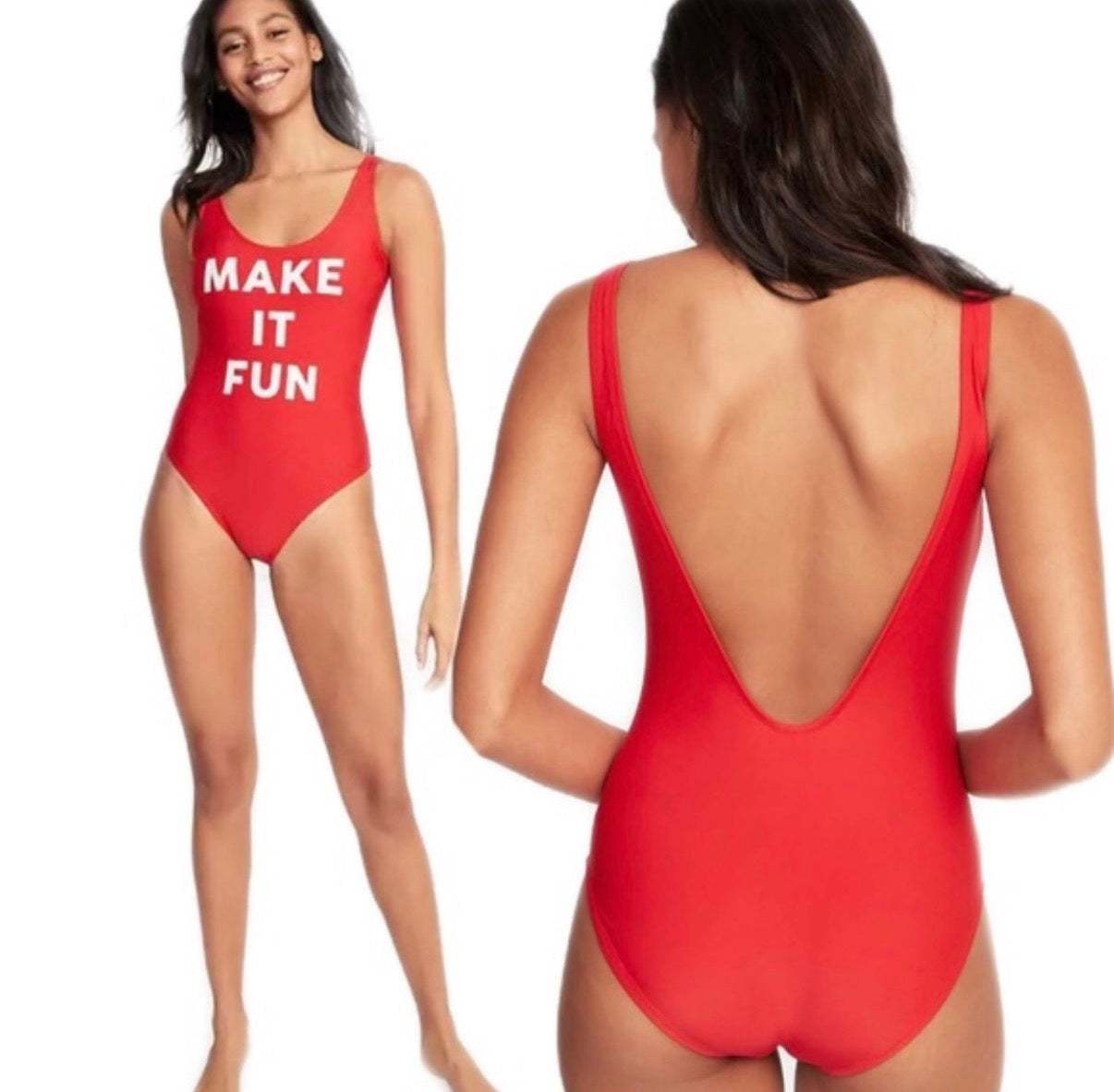 MAKE IT FUN RED SWIMSUIT 178 LARGE
