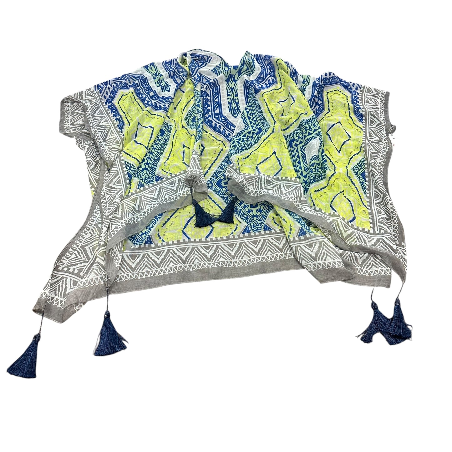 NEON BLUE GRAY KIMONO 67 OSFM