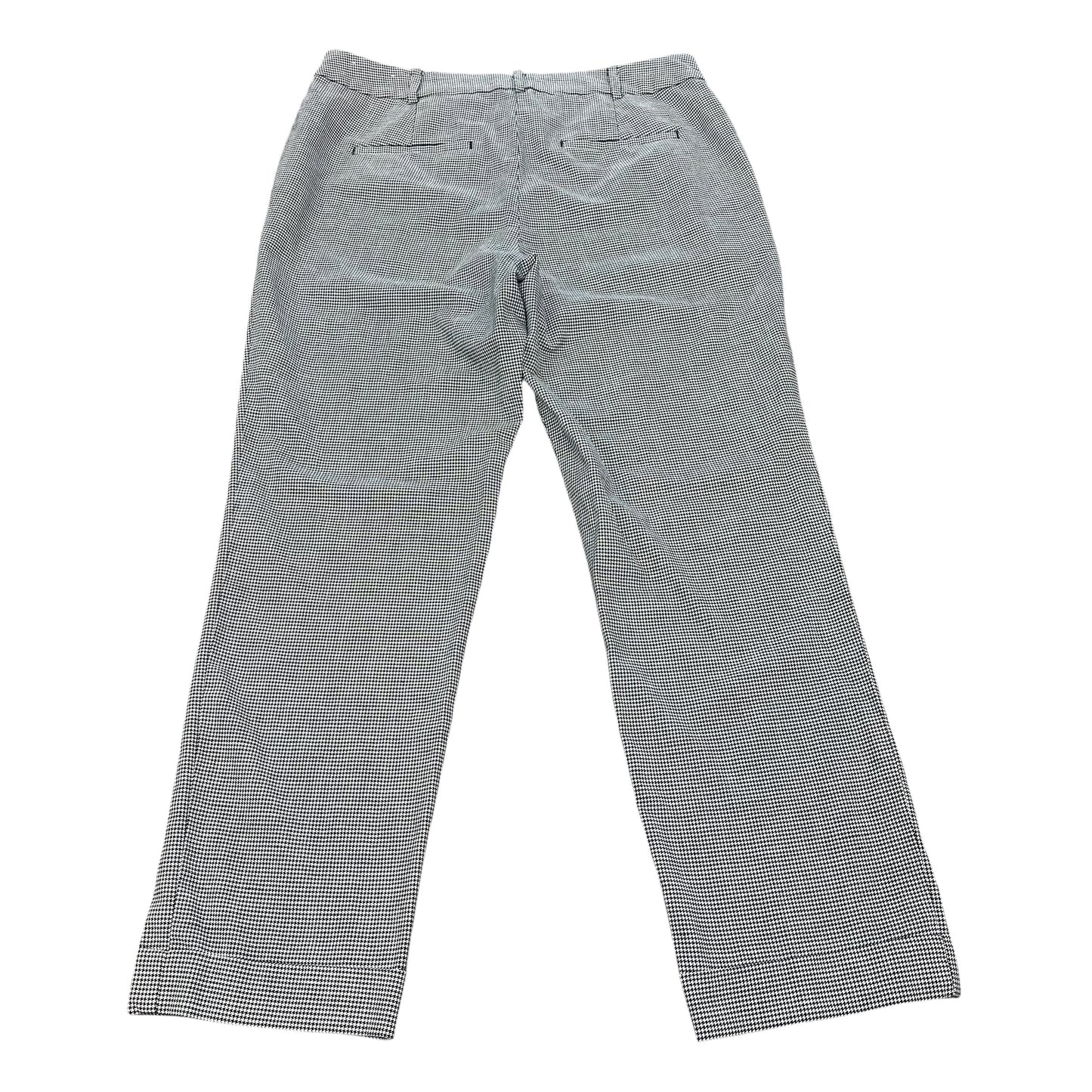 LOFT BLACK WHITE HOUNDSTOOTH MARISSA TROUSERS 198 Sz 10