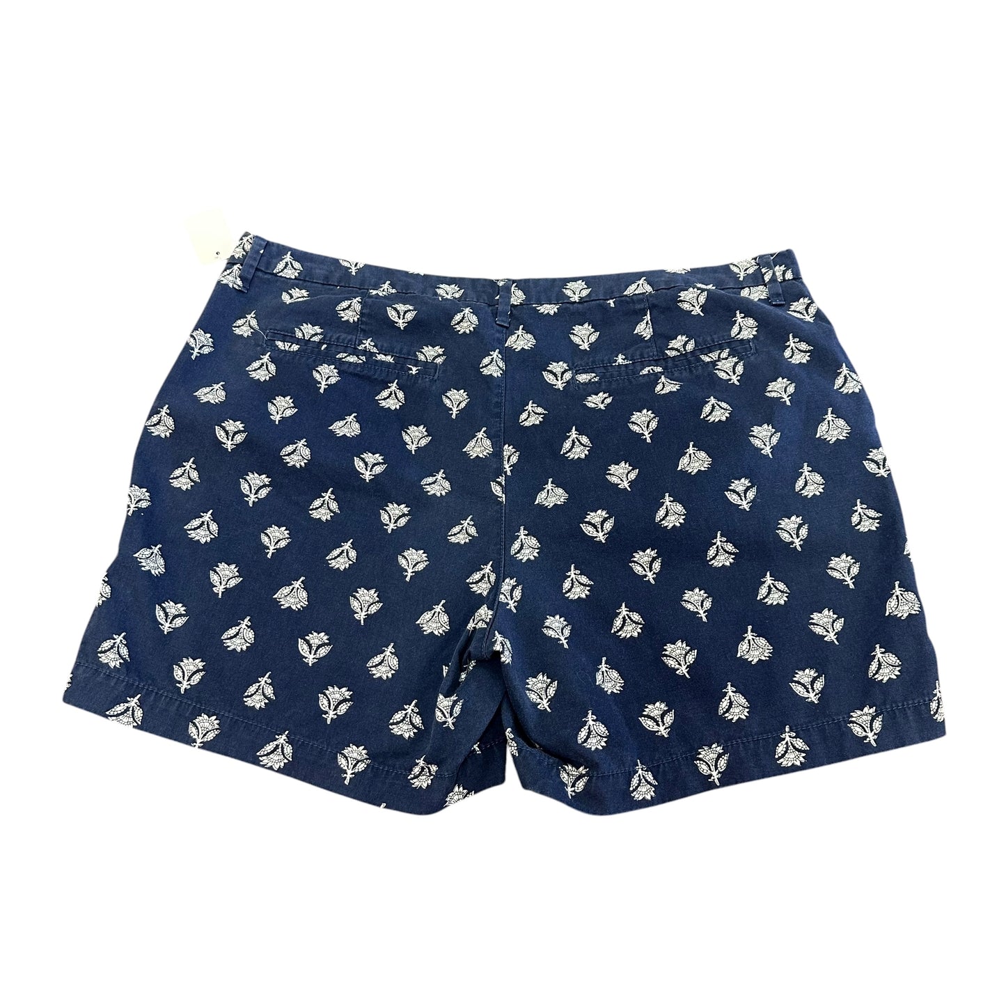 OLD NAVY WHITE NAVY PRINT SHORTS 154 Sz 14